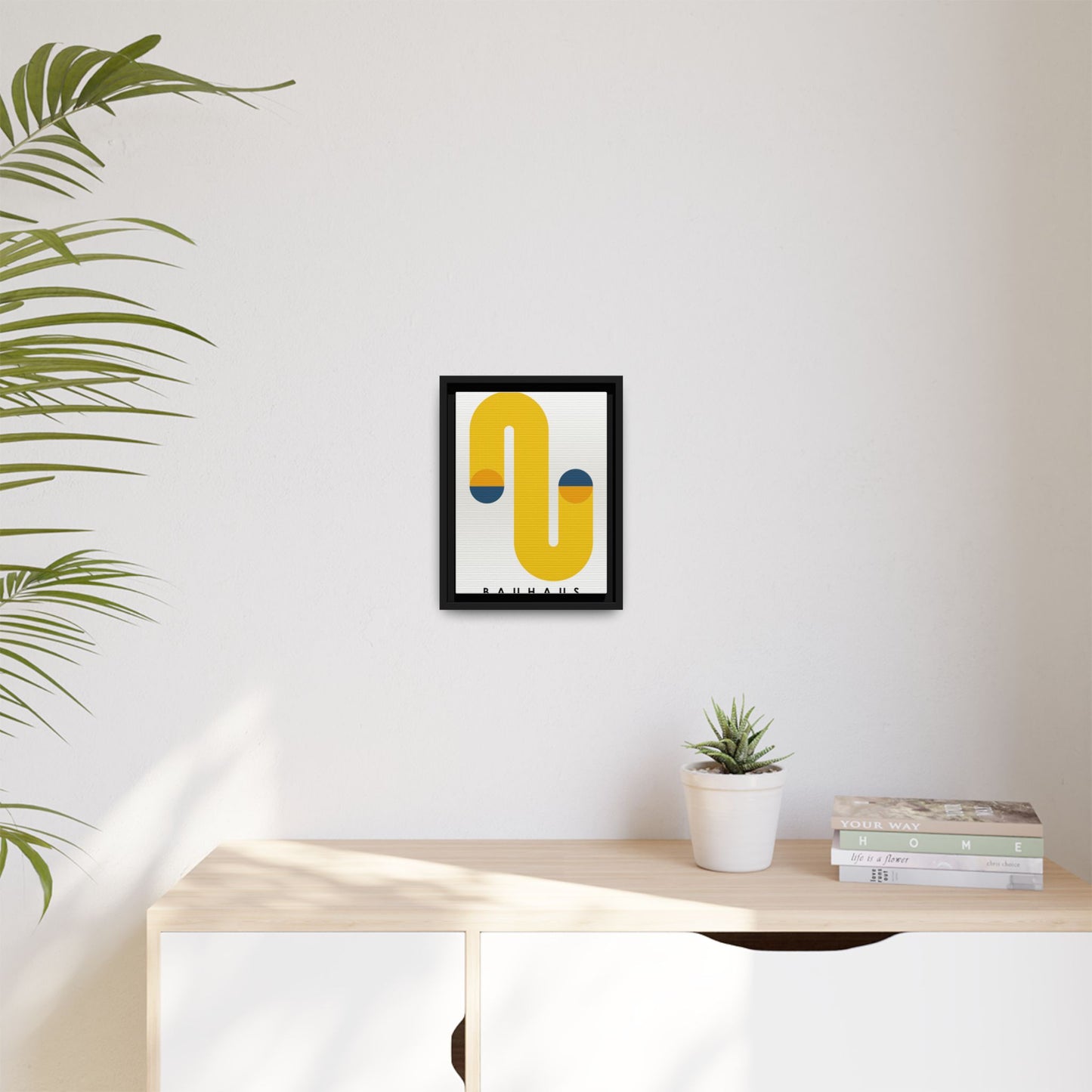 Bauhaus-Inspired Framed Matte Canvas Art - Modern Wall Decor