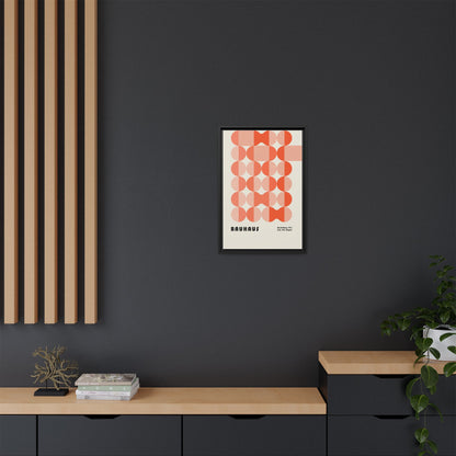 Modern Bauhaus Art Print - Framed Matte Canvas Decor