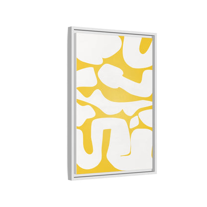 Abstract Yellow Art Print - Framed Matte Canvas Wall Decor