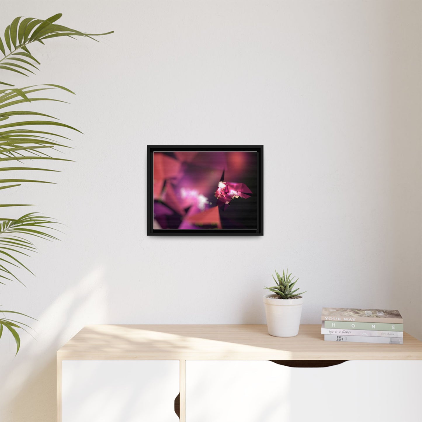 Framed Matte Canvas Abstract Art Print - Multi-Color Décor