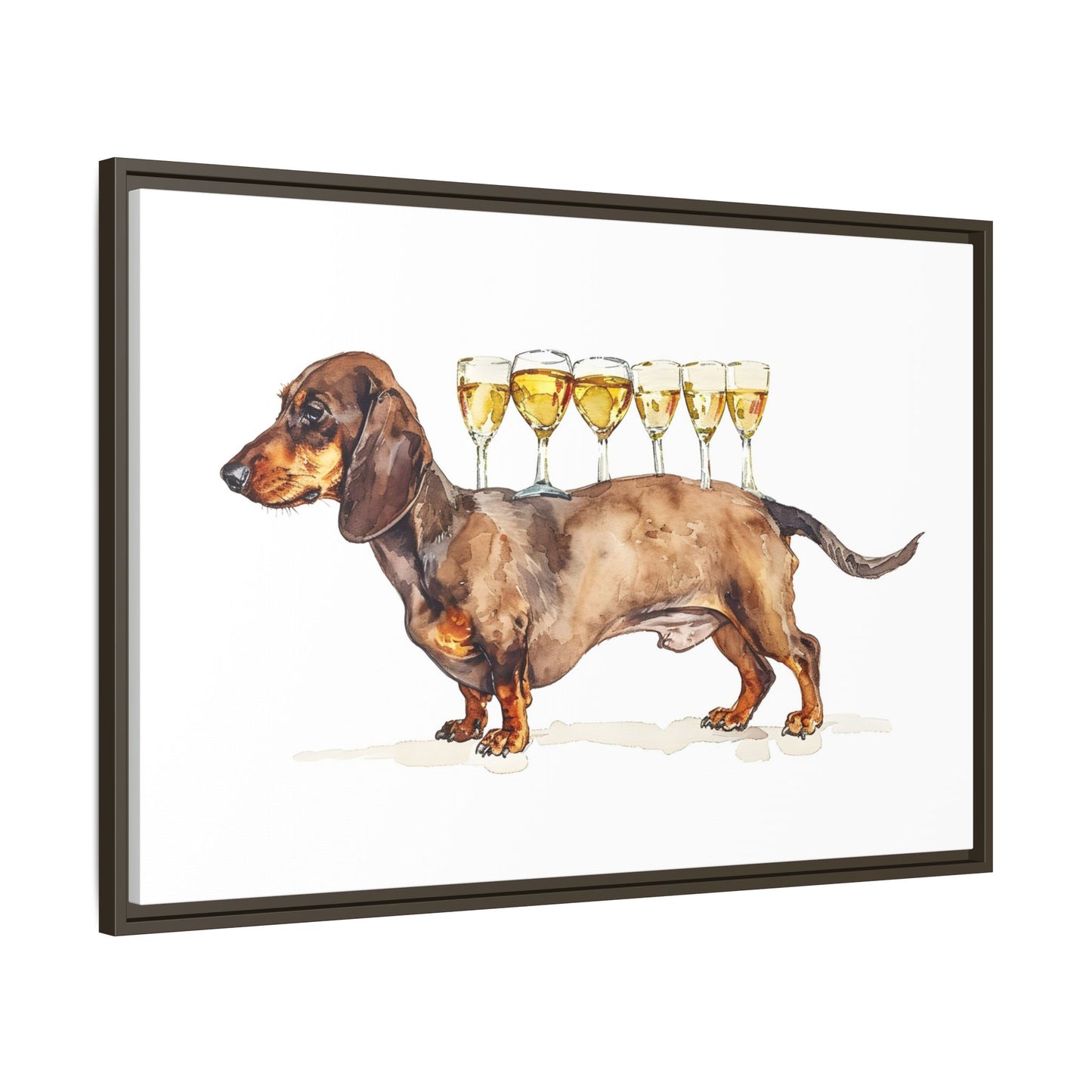 Dachshund Drink Art Print, Framed Wall Decor, Dog Lovers Gift, Pet Lover Decor, Funny Dog Art, Home Bar Decoration