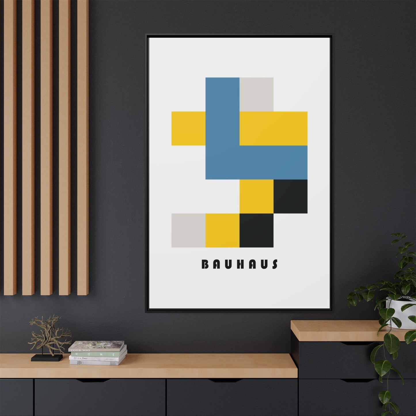 Bauhaus Art Canvas Print - Framed Modern Wall Decor