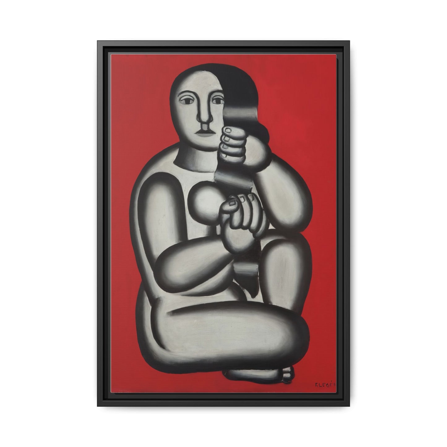 Modern Art Framed Canvas Print, Abstract Art Wall Decor, Minimalist Home Decoration, Unique Gift for Art Lovers, Pop Art Styling