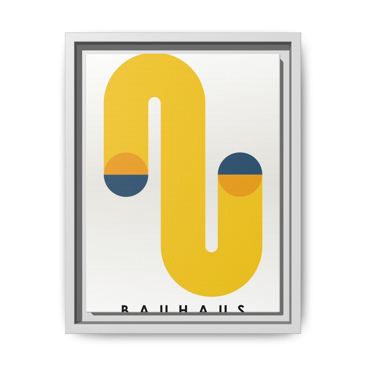 Bauhaus-Inspired Framed Matte Canvas Art - Modern Wall Decor