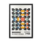 Bauhaus-Inspired Framed Canvas Art - Retro Multi-Color Wall Decor
