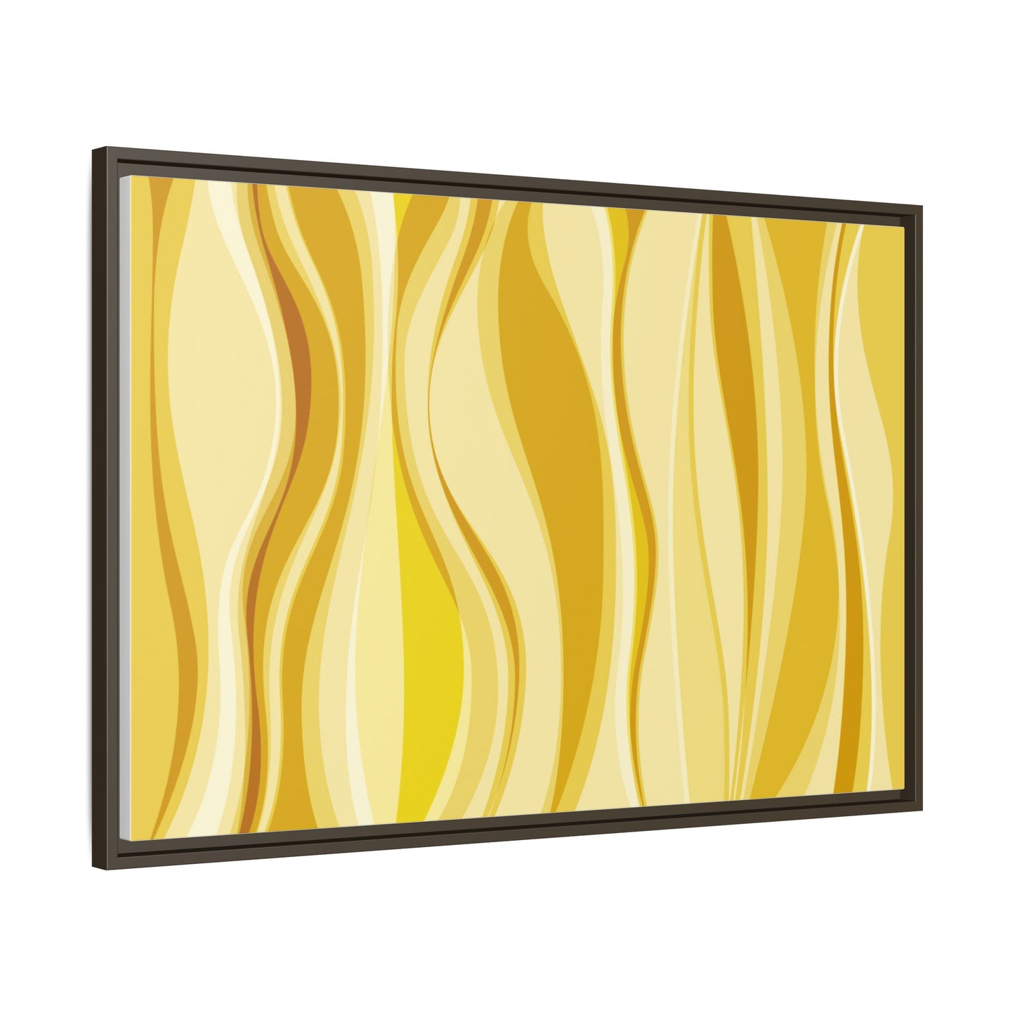 Modern Abstract Framed Art Print, Yellow Wave Canvas, Home Décor, Wall Art, Minimalist Design, Gift for Her, Art for Living Room