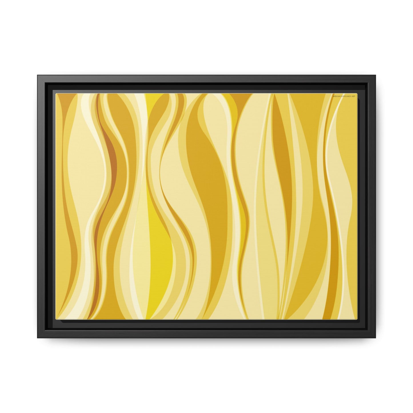 Modern Abstract Framed Art Print, Yellow Wave Canvas, Home Décor, Wall Art, Minimalist Design, Gift for Her, Art for Living Room