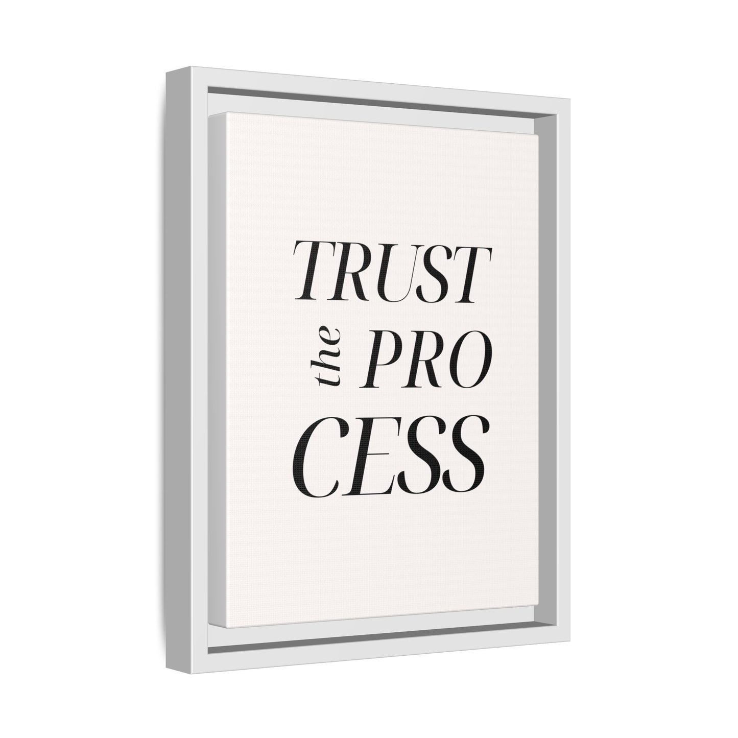 Inspirational Framed Canvas Wall Art - 'Trust the Process'