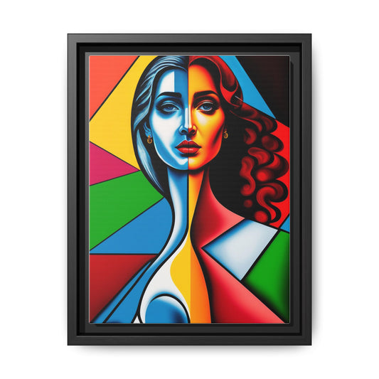 Colorful Abstract Framed Canvas Art, Modern Wall Decor, Vibrant Home Art, Artistic Gift for Her, Unique Art Piece