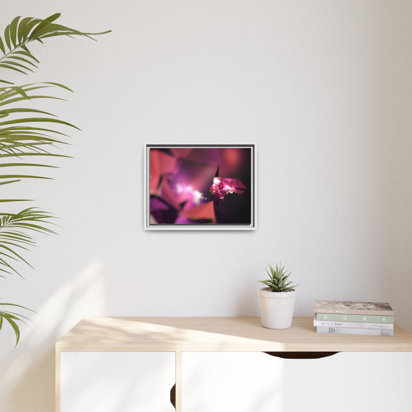 Framed Matte Canvas Abstract Art Print - Multi-Color Décor