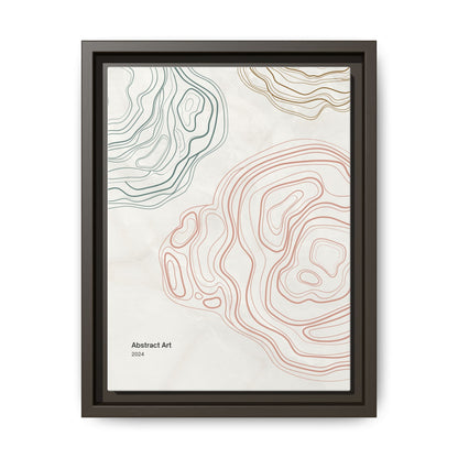 Abstract Multi-Color Framed Canvas Art Print - 2024 Decor