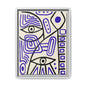 Abstract Line Art Canvas Print - Modern Black and Purple Framed Artwork