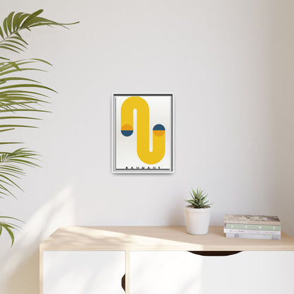 Bauhaus-Inspired Framed Matte Canvas Art - Modern Wall Decor